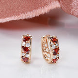 Kinel Natural Zircon Earrings 585 Rose Earring Fine Jewelry
