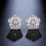 Christmas Snowflake Zirconia Earrings Women's Jewelry Crystal Earrings