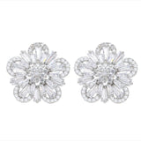 Christmas Snowflake Zirconia Earrings Women's Jewelry Crystal Earrings