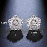 Christmas Snowflake Zirconia Earrings Women's Jewelry Crystal Earrings