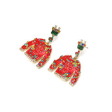 Christmas Earrings Red Clothes Jewelry for Woman