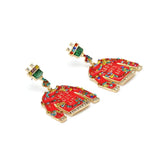 Christmas Earrings Red Clothes Jewelry for Woman