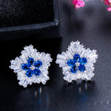 CZ Flower Christmas Earrings for Women CZ179