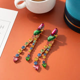 Sparkly Crystal X-mas Drop Earrings