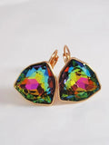 18k Triangle Dangle Earrings for Party Wedding - Bijoux Gift