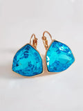 18k Triangle Dangle Earrings for Party Wedding - Bijoux Gift