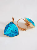 18k Triangle Dangle Earrings for Party Wedding - Bijoux Gift