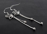 925 Silver Long Earrings for Women Girls Christmas Gift Statement Jewelry