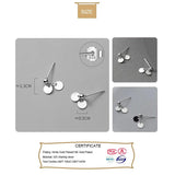 Davis 925 Silver Geometry Wafer Stud Earrings Women Wedding Jewelry