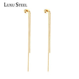 Christmas Earrings Stainless Steel Snake Chains Drop Earrings