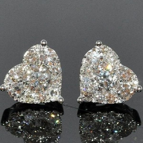 925 Silver Moissanite Stud Earrings for Women