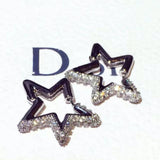 Stars Earrings Women's Earrings Star Golden Zircon Girls Christmas Gift