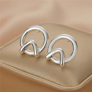 Anslow Arrivals Zinc Alloy Silver/Gold Plated Stud Earrings For Women