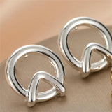 Anslow Arrivals Zinc Alloy Silver/Gold Plated Stud Earrings For Women