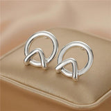 Anslow Arrivals Zinc Alloy Silver/Gold Plated Stud Earrings For Women