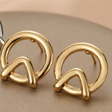 Anslow Arrivals Zinc Alloy Silver/Gold Plated Stud Earrings For Women