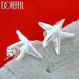 925 Silver Starfish Earrings Wedding Jewelry Christmas Gift