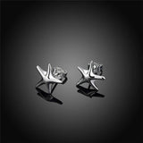 925 Silver Starfish Earrings Wedding Jewelry Christmas Gift