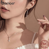 925 Silver CZ Dangle Earrings for Wedding, Women Fine Jewelry
