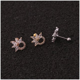 Moon Flowers Round Earrings for Women Jewelry Christmas Gift