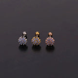 Zircon Piercing Stud Earrings for Women - Christmas Gift