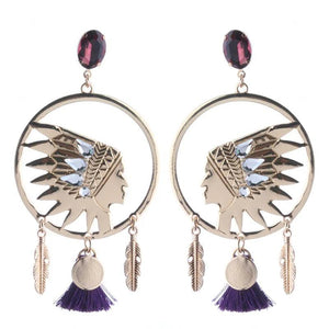 Tassel Earrings Crystal Long Brinco Ear Oorbellen Christmas Gift