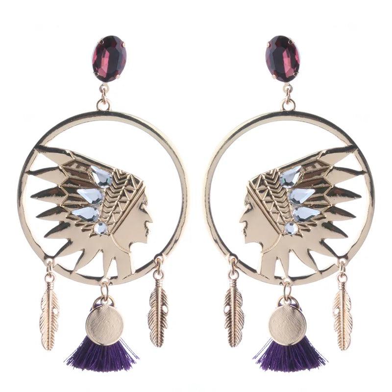 Tassel Earrings Crystal Long Brinco Ear Oorbellen Christmas Gift
