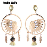 Tassel Earrings Crystal Long Brinco Ear Oorbellen Christmas Gift