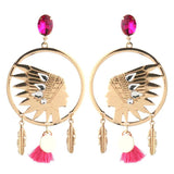 Tassel Earrings Crystal Long Brinco Ear Oorbellen Christmas Gift