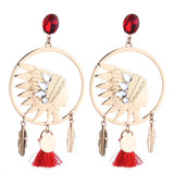 Tassel Earrings Crystal Long Brinco Ear Oorbellen Christmas Gift