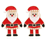 Christmas Personality Red Clothes Modeling Earrings for Woman