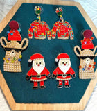 Christmas Personality Red Clothes Modeling Earrings for Woman