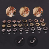 Round Star Earrings for Women Christmas Jewelry