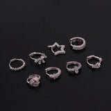 Round Star Earrings for Women Christmas Jewelry