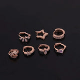 Round Star Earrings for Women Christmas Jewelry
