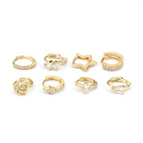 Round Star Earrings for Women Christmas Jewelry