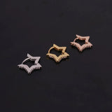 Round Star Earrings for Women Christmas Jewelry