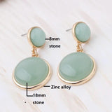 Natural Dangling Earrings For Woman Round Ear Charm Brinco Ear Oorbellen