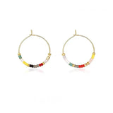 Colorful Dopamine Hoop Earrings for Christmas Party