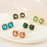 Anslow Crystal Stud Earrings Romantic Sweet Women Girls Christmas Gift