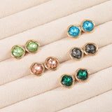 Anslow Crystal Stud Earrings Romantic Sweet Women Girls Christmas Gift