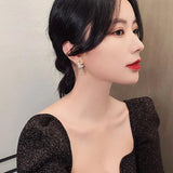 Zircon Star Moon Earrings for Women