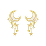 Zircon Star Moon Earrings for Women