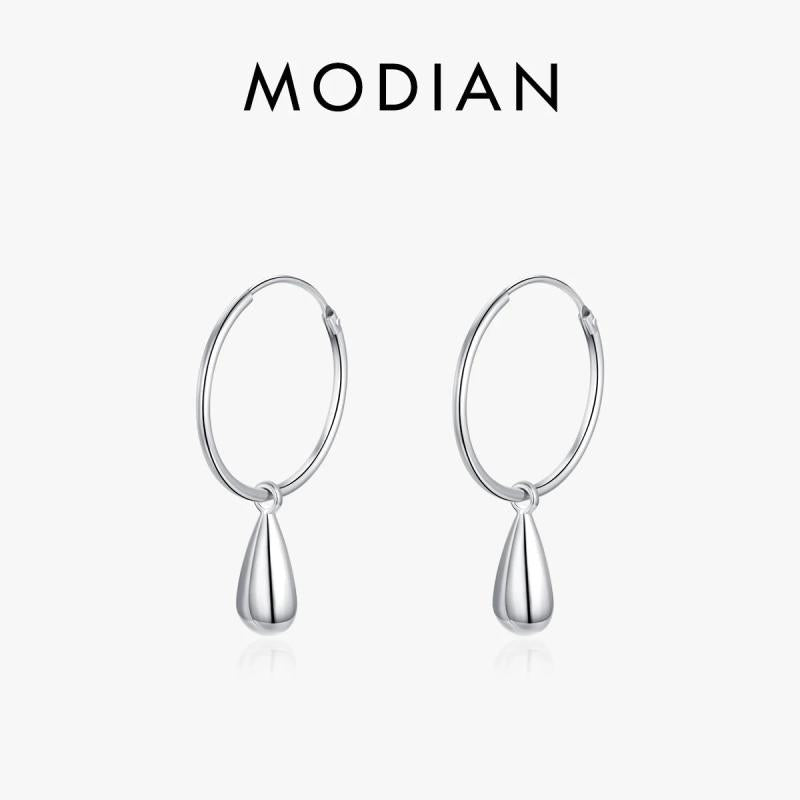 925 Silver Round Dangle Earrings Charm Drop - Christmas Jewelry