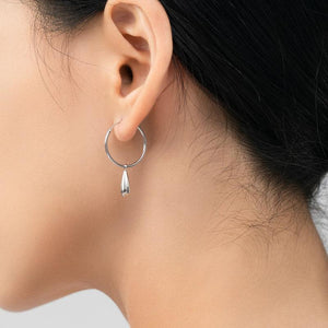 925 Silver Round Dangle Earrings Charm Drop - Christmas Jewelry