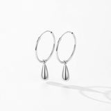 925 Silver Round Dangle Earrings Charm Drop - Christmas Jewelry