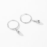 925 Silver Round Dangle Earrings Charm Drop - Christmas Jewelry