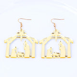Elk Acrylic Christmas Earrings for Women Large Drop Deer Xmas Party Jewelry