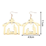 Elk Acrylic Christmas Earrings for Women Large Drop Deer Xmas Party Jewelry