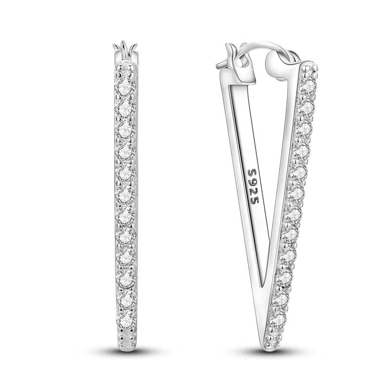 Triangle Hoop Earrings for Girls Teens Women - Christmas Jewelry Gift